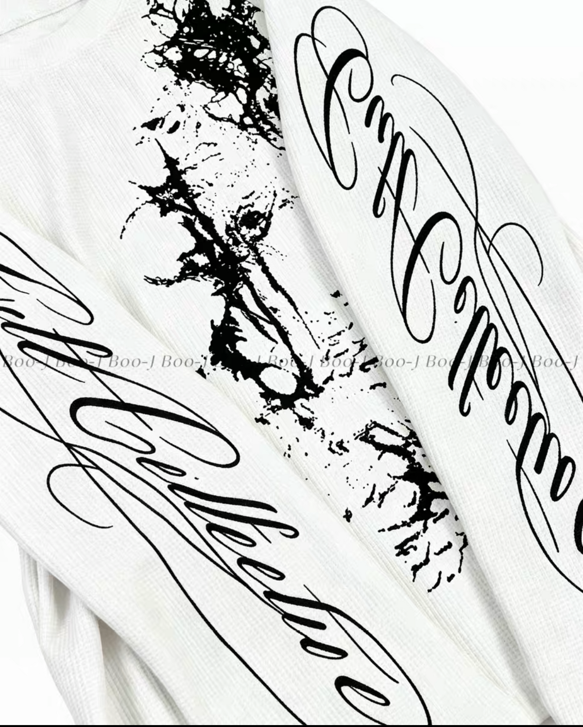 Dark Gothic Broken Sword Print Loose Long Sleeve Tee