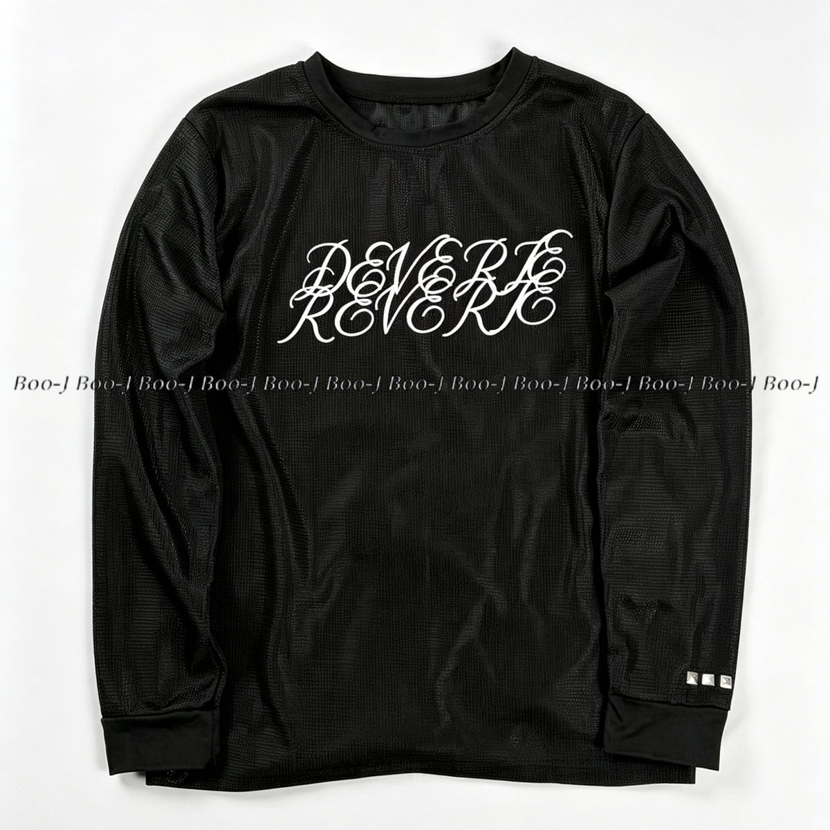 Waffle Knit Graphic Long Sleeve Top