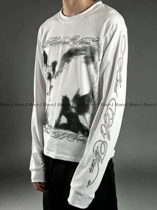 Dark Angel Cropped Long Sleeve Tee