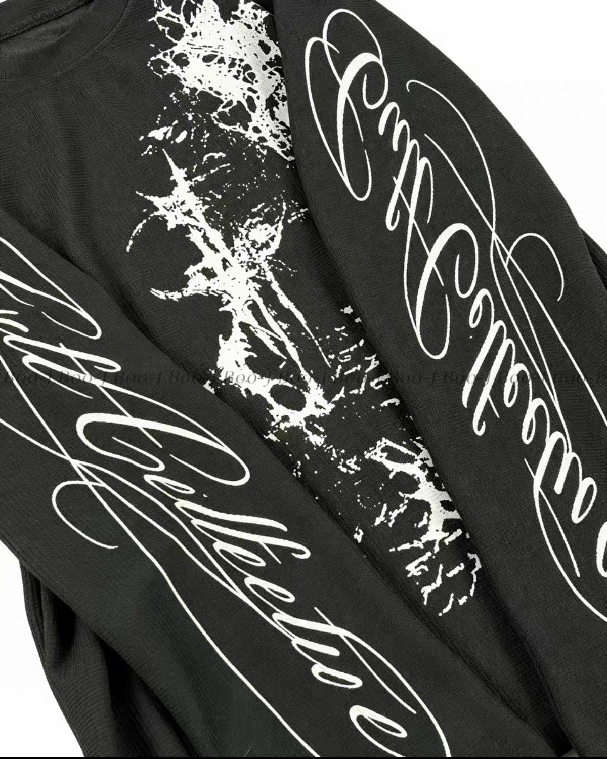 Dark Gothic Broken Sword Print Loose Long Sleeve Tee